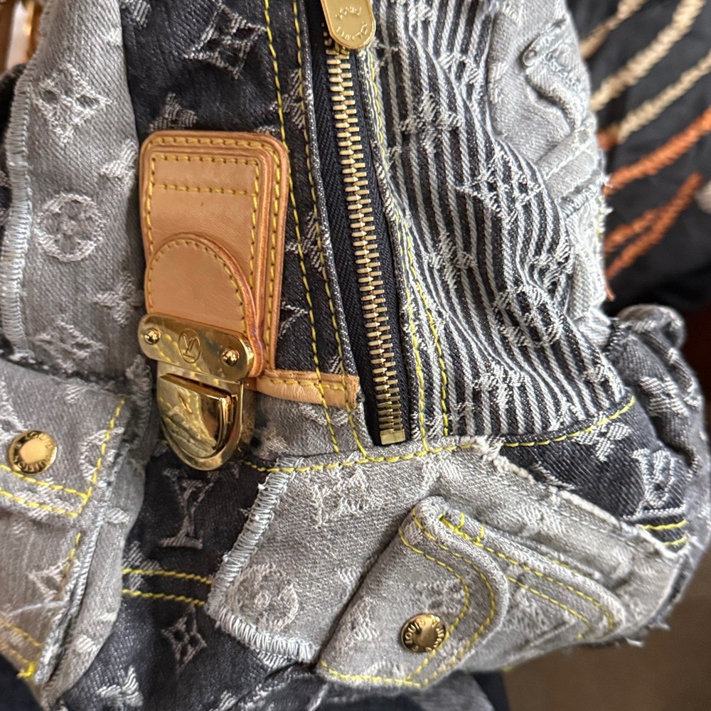 Louis Vuitton denim patchwork bowly - image 7